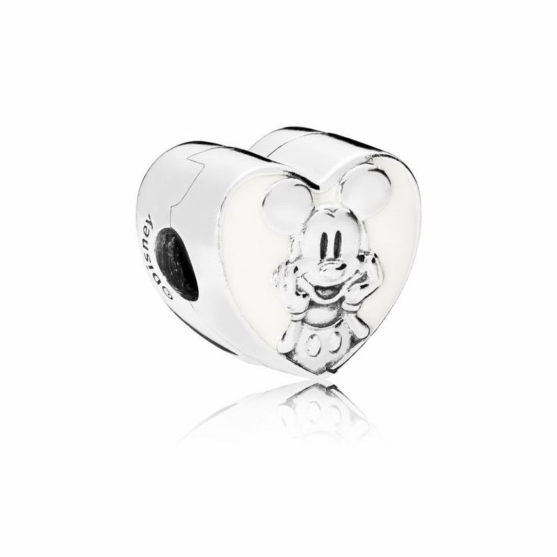 Talismane Pandora Disney Vintage Mickey Clip Argint/Albi (jiNCHAo6)